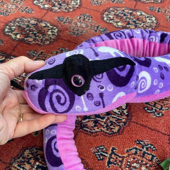 Wild Republic Purple Plush Rattlesnake w Rattler & Guitar Print Plush - Picture 4 of 5